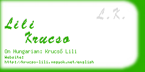 lili krucso business card