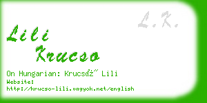 lili krucso business card